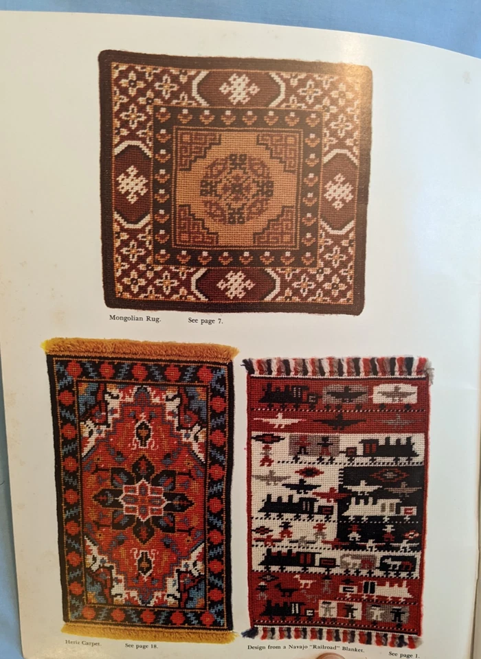 Miniature Needlepoint Rugs For Dollhouses Dover Needlework Series Susan McBaine - Image 3 of 4