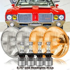 4pcs 5.75 Led Headlights Hilo Beam For 1958-1975 Oldsmobile Delta-88 Cutlass 4pcs 5.75 Led Headlights Hilo Beam For 1958-1975 Oldsmobile Delta-88 Cutlass