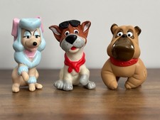 VINTAGE Disney OLIVER & COMPANY Toy Figures Georgette Dodger Francis Dogs 1988