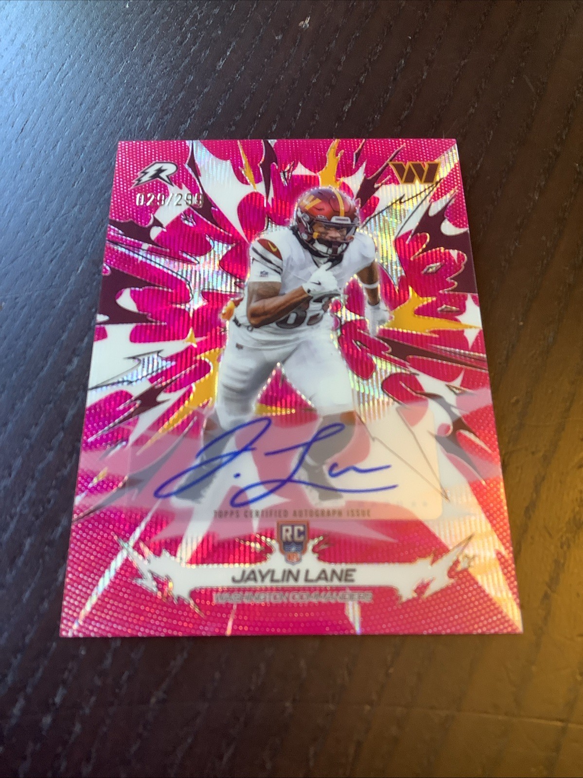 Topps Chrome #200 Jaylin Lane Signatures Magenta Surge Refractor #/299