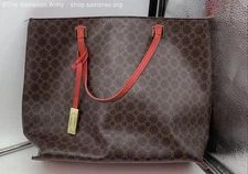 Ivanka Trump Women's Brown Red Designer Double Handles Shoulder Bag