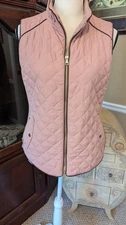 Love Tree Lane Mauve Puffer Vest Large Pre-Love