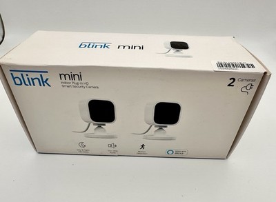 NEW Blink Mini 2-Pack Indoor 1080p HD Security Cameras with Wi-Fi White
