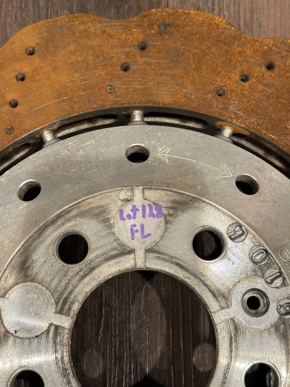 2017 AUDI R8 FRONT LEFT BRAKE DISC ROTOR OEM