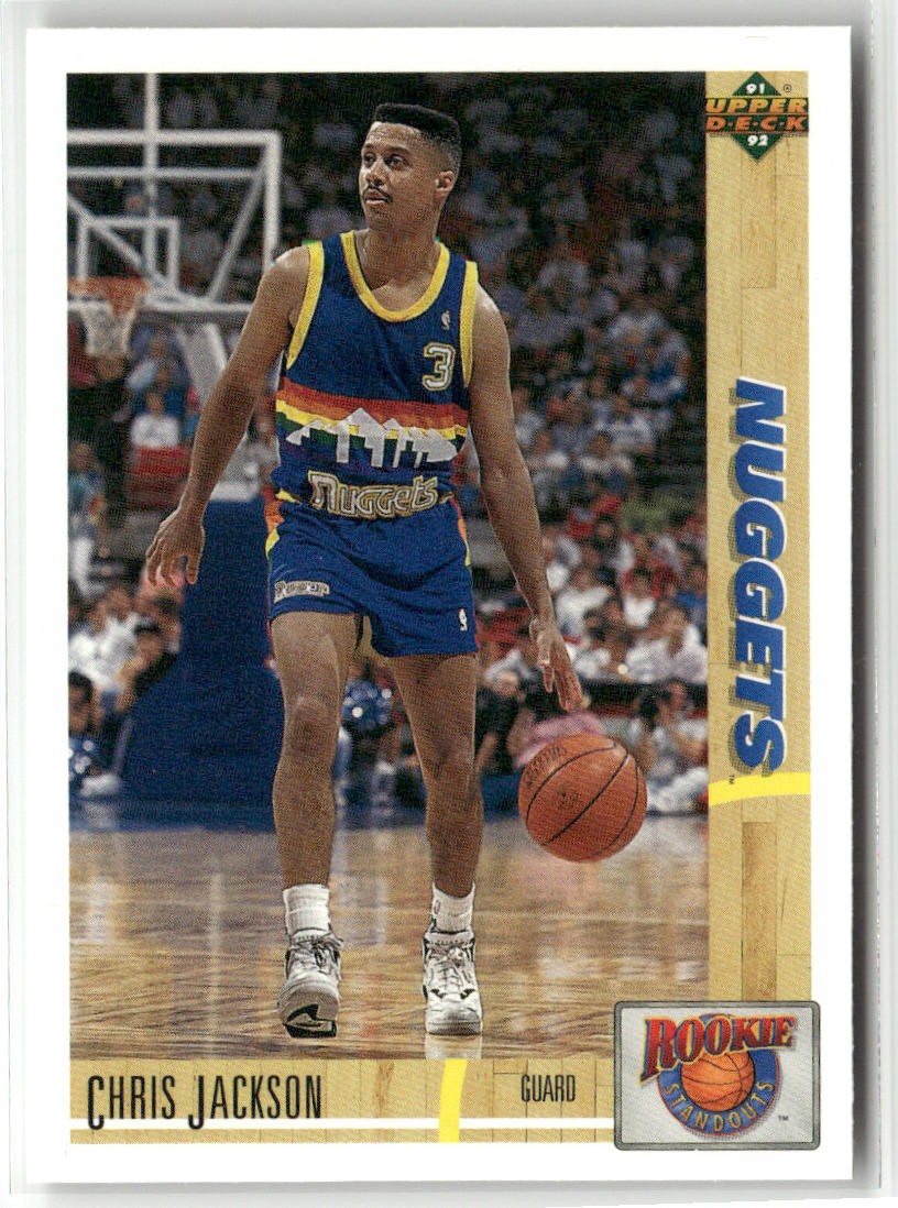 1991-92 UPPER DECK #R17 CHRIS JACKSON ROOKIE STANDOUTS DENVER NUGGETS
