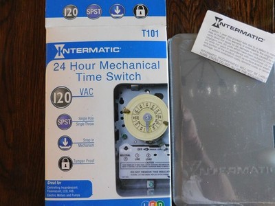 Intermatic T101 24-Hour Mechanical Time Switch 120 VAC 60Hz