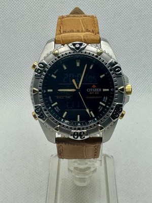 Citizen Promaster World Time Chronograph   Vintage Ana-digi watch WR100