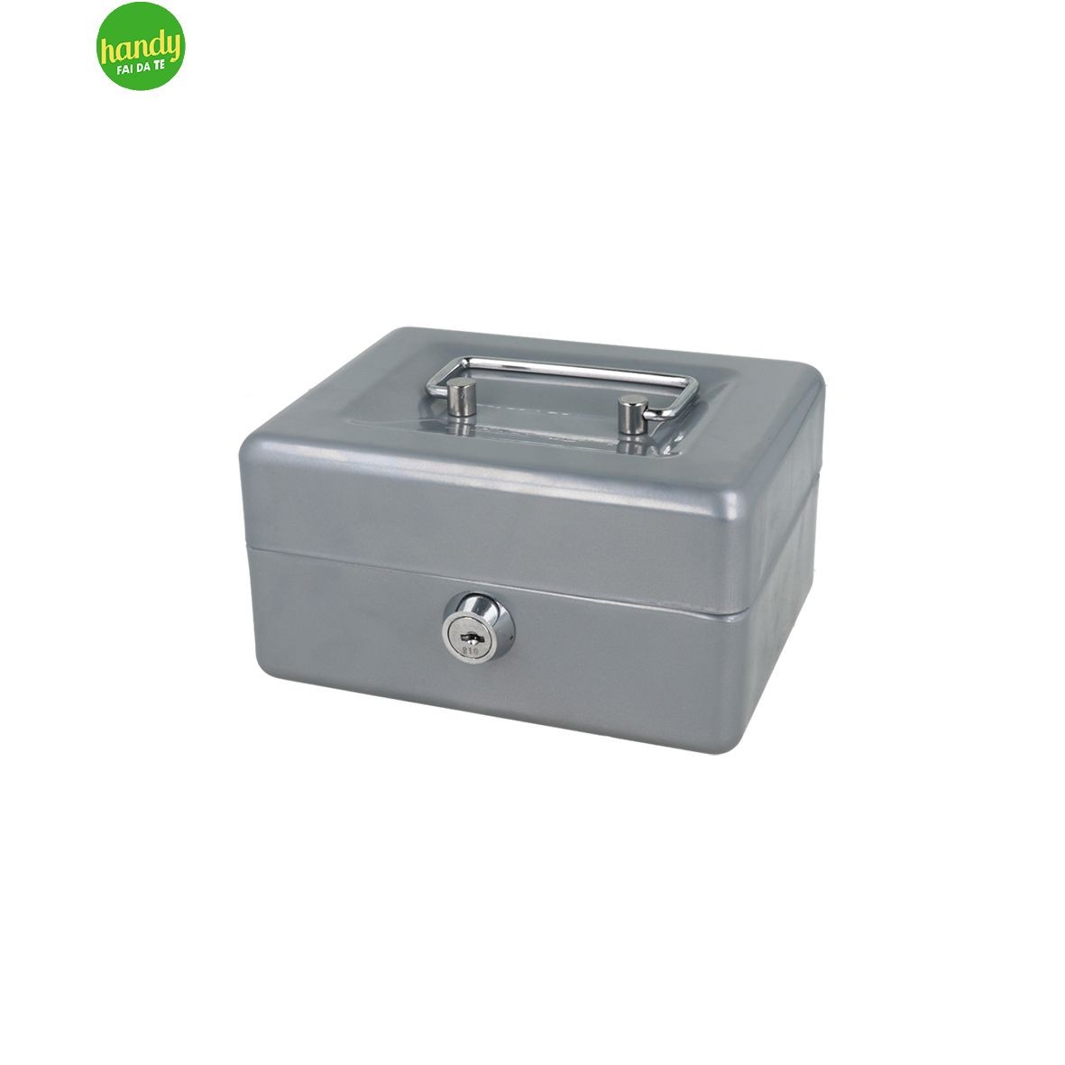 Cassettina Portavalori Masidef Metallo Grigio 15x12x8 cm con Serratura