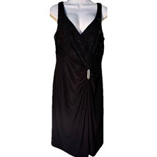 Lauren Ralph Lauren women's Party Lace Sequin Black Dress Size 12 Evening