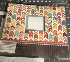 Scrapbook 12x 12 K Company Chevron Pattern Album 10 Top Load Pages Protectors