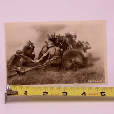 RPPC German Military Postcard Soldiers Firing Artillery Gun Bildverlag Mitschkei
