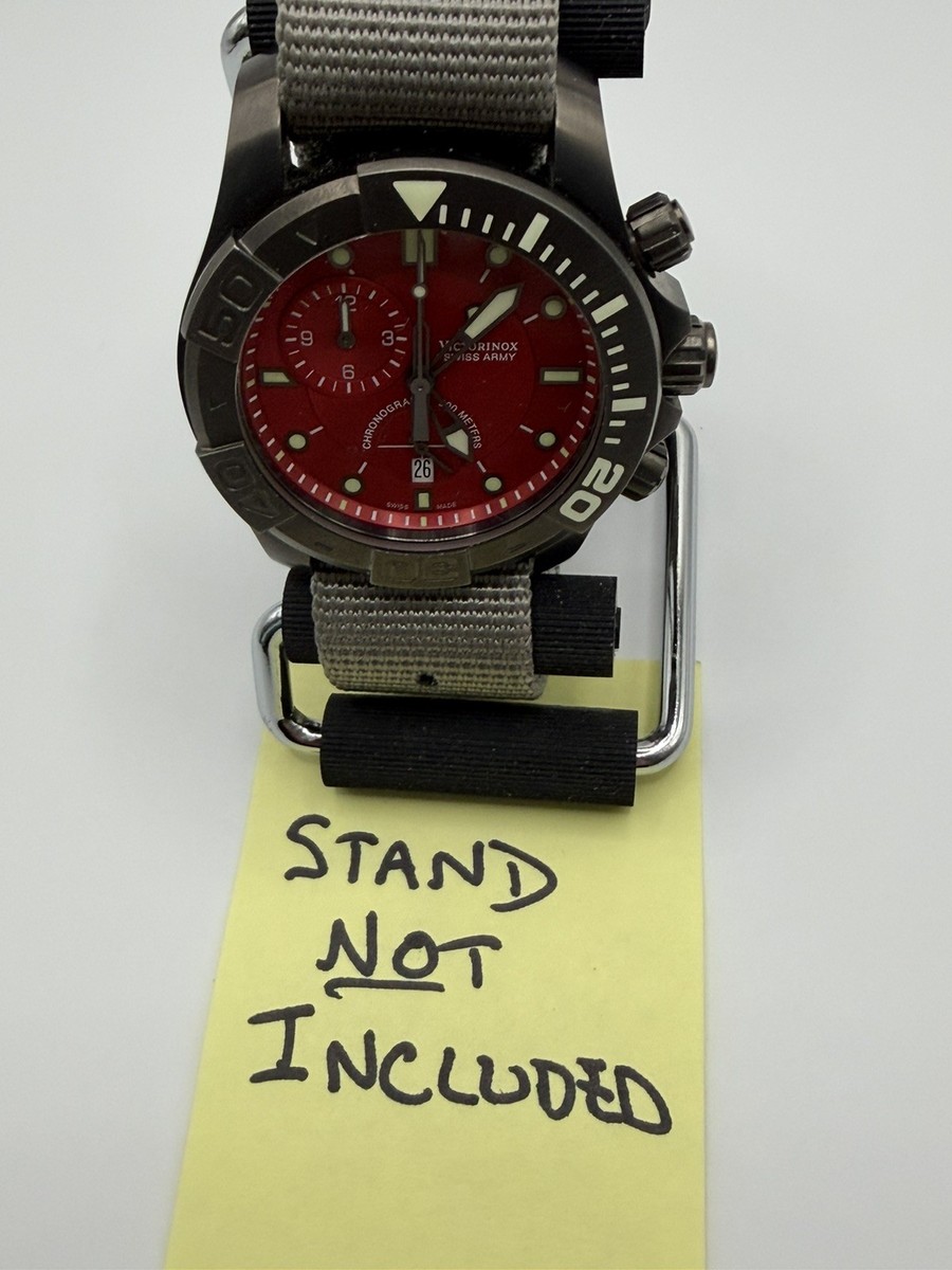Victorinox Swiss Army Red Dial Dive Master 500 Chronograph Watch