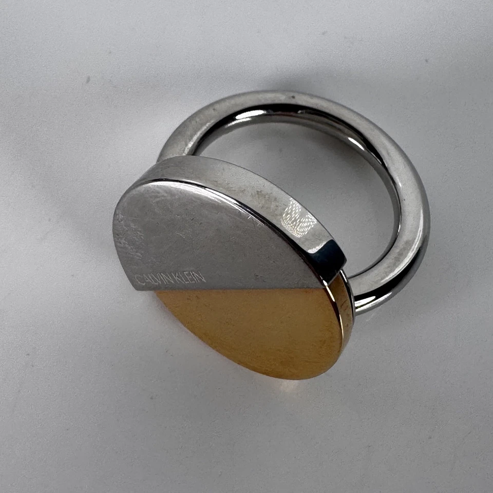 CALVIN KLEIN SPICY KJ8RPR200106 STAINLESS STEEL/GOLD Ring - SIZE X - Image 4 of 4