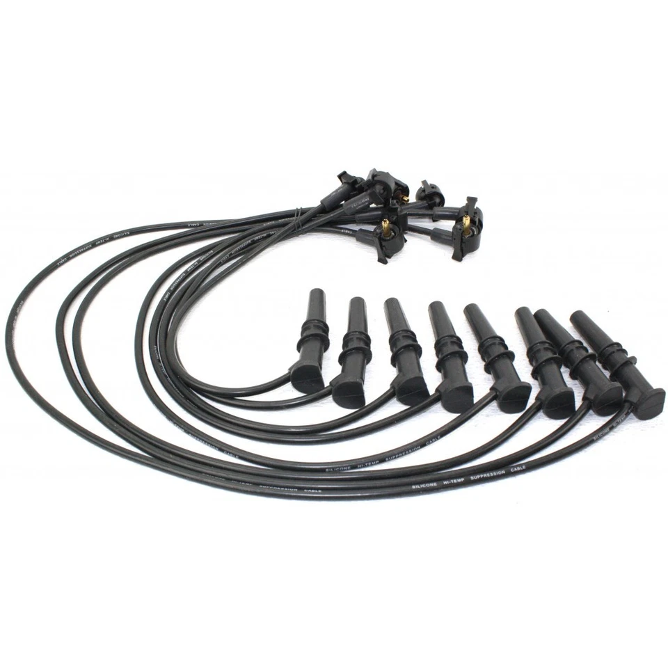 Juego de 8 cables de bujía para Ford Expedition 1997 1998 1999 acabado negro Foto 2 de 4