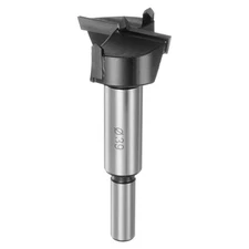 39mm (1-17/32") Tungsten Carbide Wood Hinge Drilling Forstner Drill Bit Black