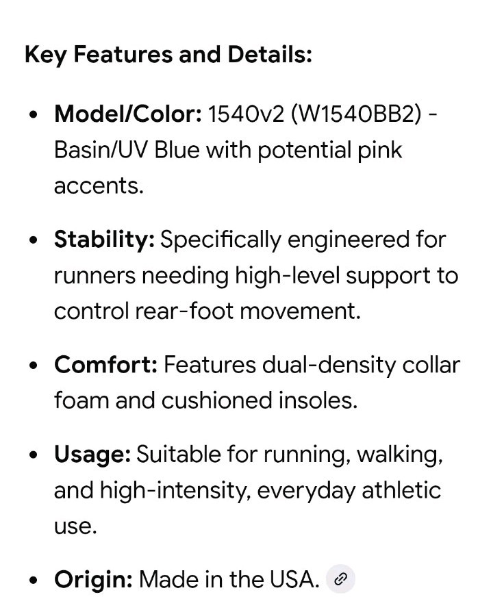 New Balance Blue/Pink Women's Roll Bar Athletic Shoes. W1540BB2 Size 12 thumbnail 14