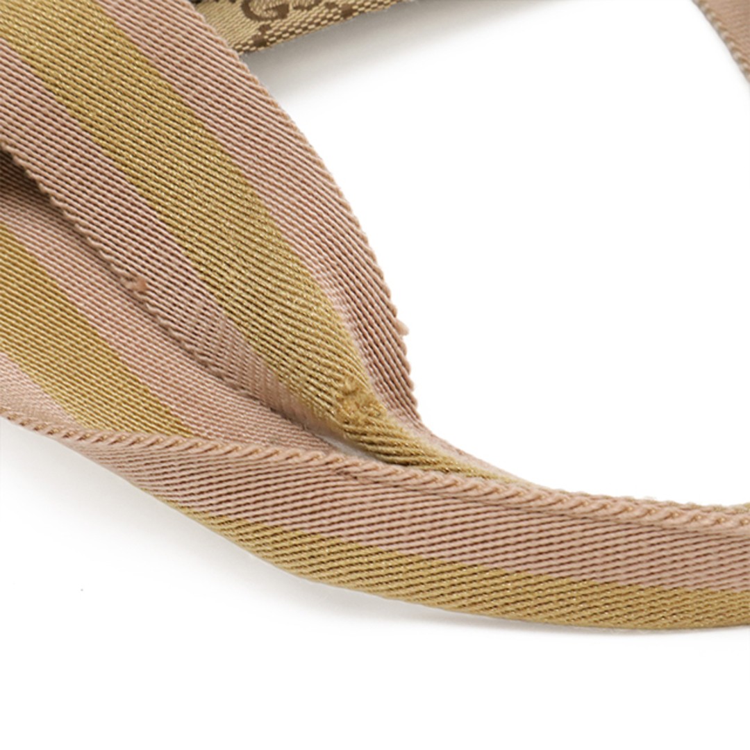 Gucci GG Canvas Sherry Line Tote Bag Leather Shoulder Bag Used thumbnail 4