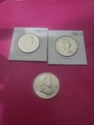 3× 90% Silver Ben Franklin Halfs ( 1953 Franklin & 2× 1963 Franklin Halfs)