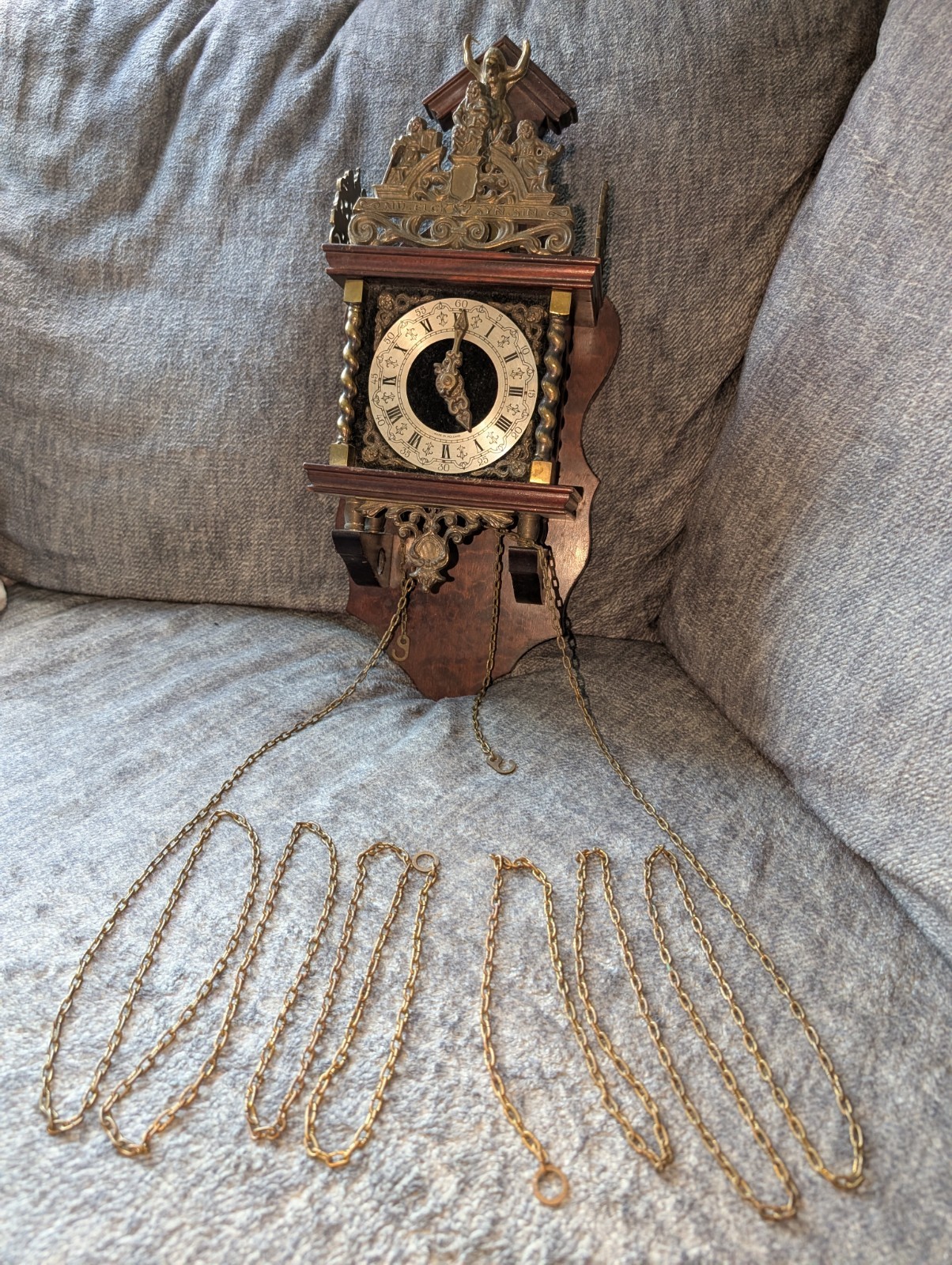 Dutch Nu Elck Syn Sin Atlas Wall Clock For Parts/Restoration Zaandam! Read!