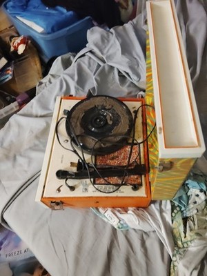 Vintage Old Record Player in Case