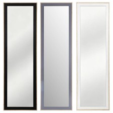 Full Length Wall Mirror Modern Wood Frame Bedroom Dressing Tall Hanging 110x37cm
