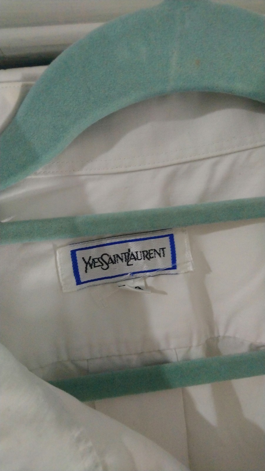 camicia uomo vintage ysl (yves saint laurent) bianca ottime condizioni taglia xl 43