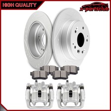 Rear Brake Calipers For 2004-2008 Acura Tl Rotors Ceramic Pads Slotted