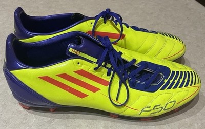 Adidas F50 Adizero FG Synthetic Football Soccer Cleats Yellow Rare Mens US 12