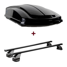 Dachbox LEVUP Space 530 Duo + Dachträger Menabo Omega Black für Ford C-Max I DM2