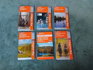 Ordnance Survey Explorer Map Job Lot x 6: 342/365/366/367/368/370