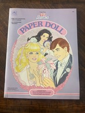 VTG perfume pretty Barbie Paper Doll Book - 1988 mattel Un-Cut golden book