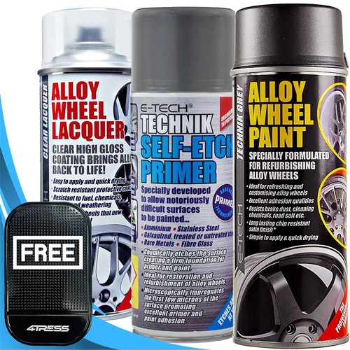 Car Alloy Wheel Paint ETECH Grey High Gloss Lacquer Primer Spray