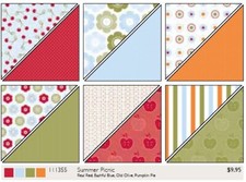 Stampin' Up SUMMER PICNIC Designer Series Paper - 12 DOUBLE SIDED 6x6 Sheets