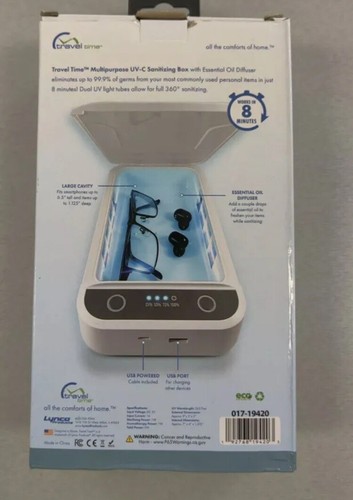 Sanitizing Case - Multipurpose UV-C, USB Powered w Auto Shut-off, Multi-Item use - 第 3/4 張圖片