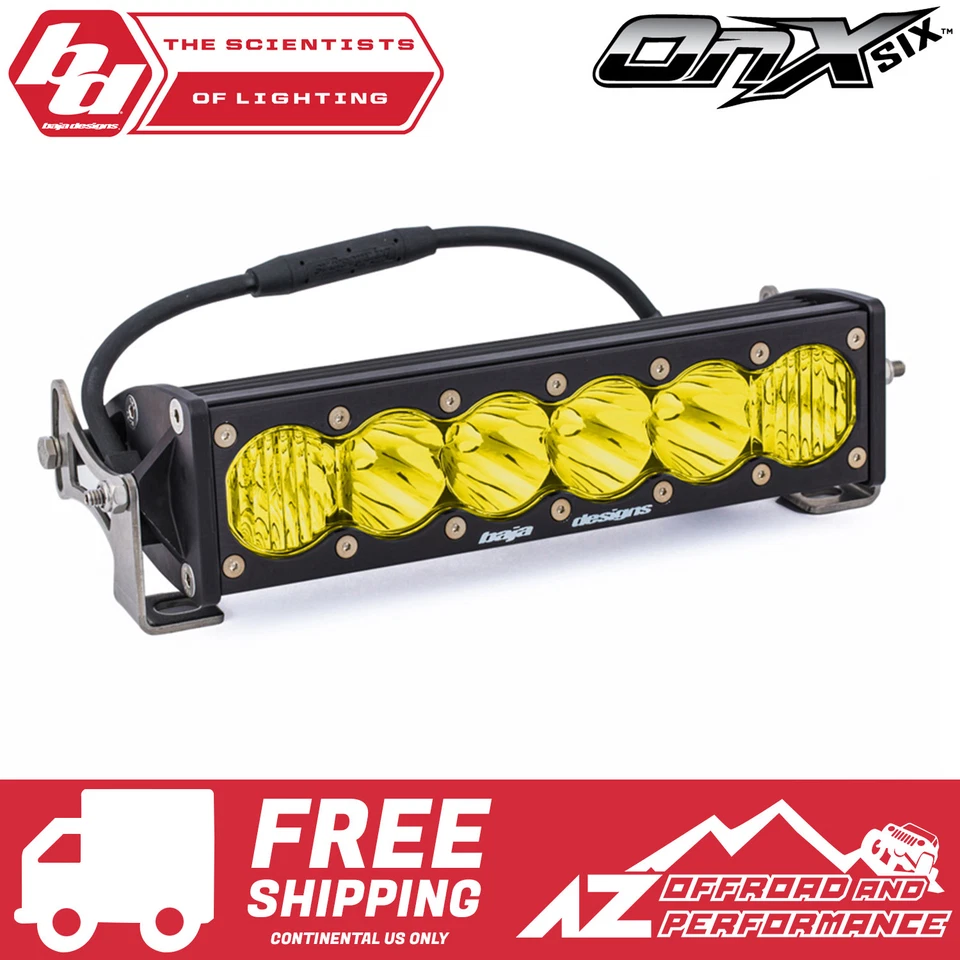 Baja Designs OnX6 Barre LED 10" Lentille Ambre Spot/Driving 451013 - Photo 1/1