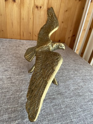 GROSSER MESSING ADLER SAMMLERFIGUR REGALSITTER schwer 1,3 kg 46 cm Spreadflügel