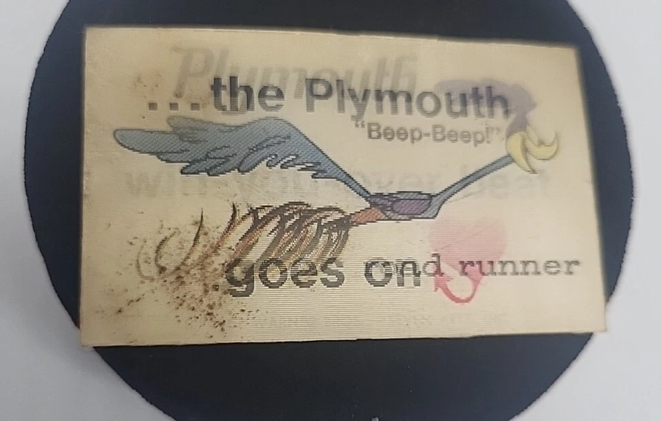 1968 69 Plymouth Road Runner Heart Win You Over Flicker 3D Decal Mopar 1970 71 - Image 4 of 4