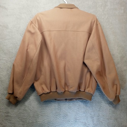 Vintage Nordstrom Men's Wool Mix Harrington Jacket Large/Tall Beige Rare - Picture 21 of 23