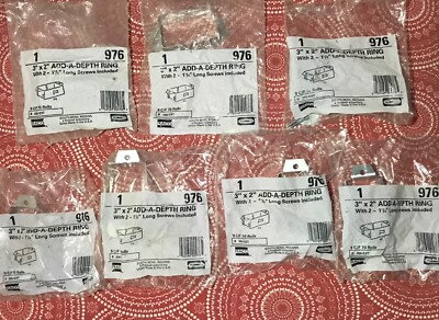 Lot of 7 Hubbell 976 3'' x 2'' Add-A-Depth Ring 9 C/F 70 Rolls