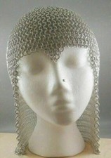 CHAINMAIL HOOD ARMOR BATTLE READY CHAIN MAIL COIF ARMOR MEDIEVAL RENAISSANCE