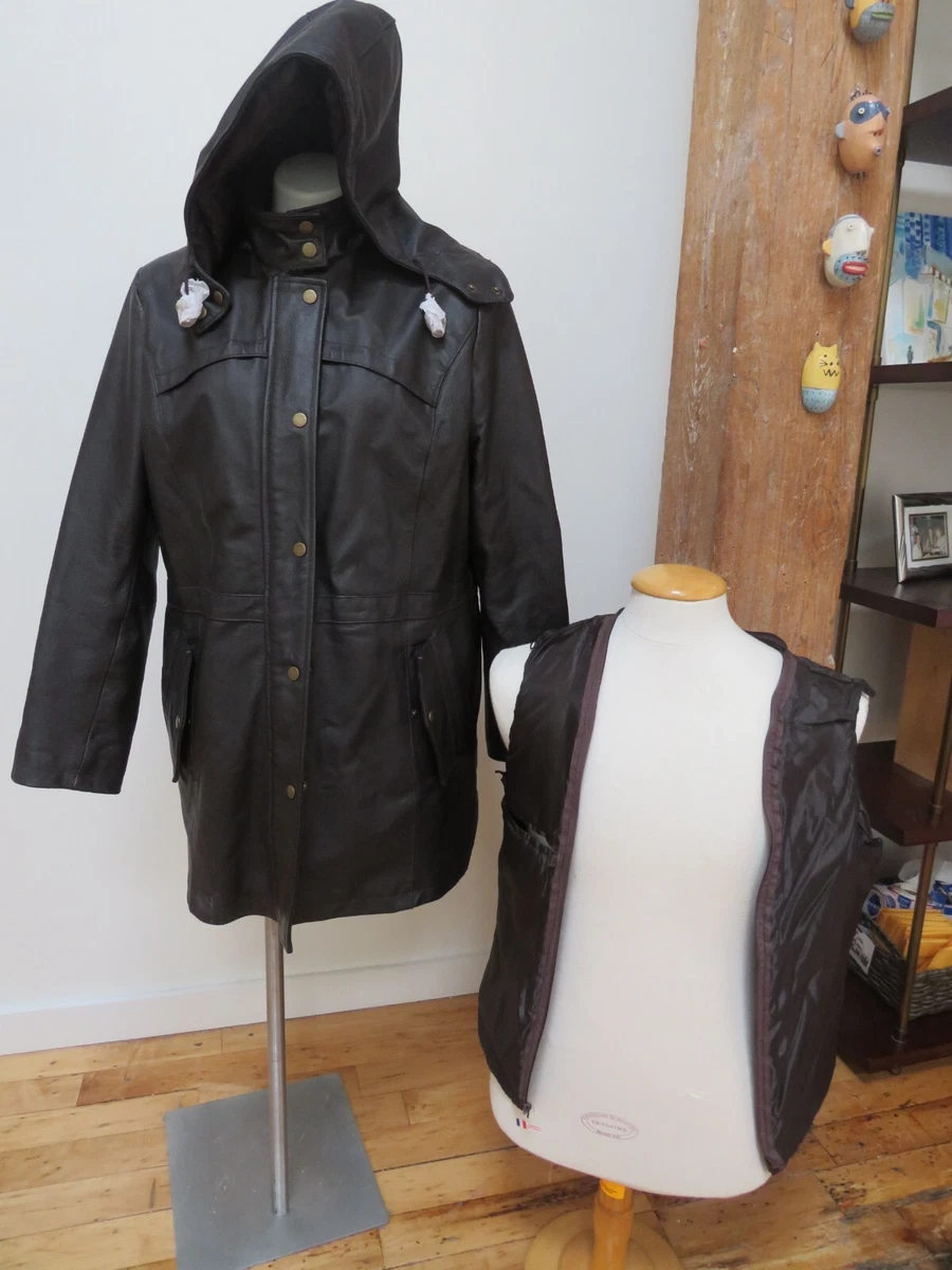 Excelled collection leather coat sale