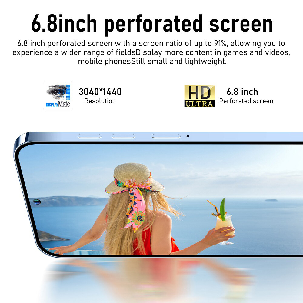 2026 Android 14 Smartphone i15 Pro Max Unlocked 6+128GB Dual SIM