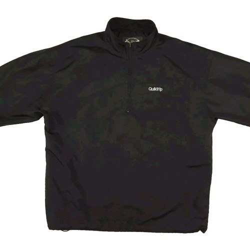 QuikTrip QT Storm Tech Performance Black Pullover 1/4 Zip Jacket Mens XL eBay