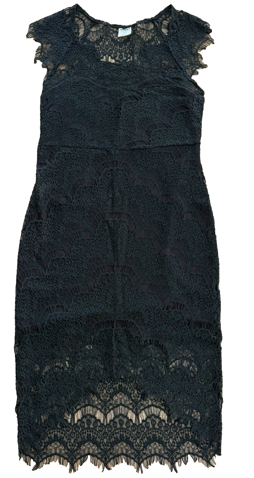 Intimately Free People Peek A Boo Lace Slip Dress Black Size Medium