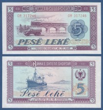 ALBANIEN / ALBANIA 5 Leke 1976  UNC  P.42