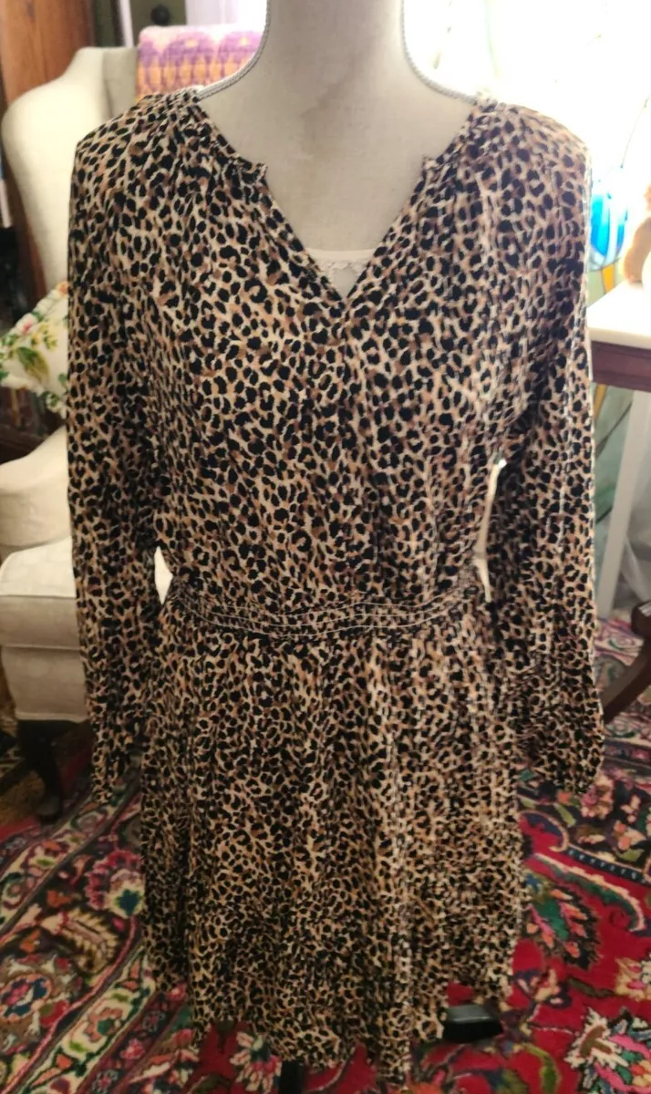 Old navy leopard dress cheap