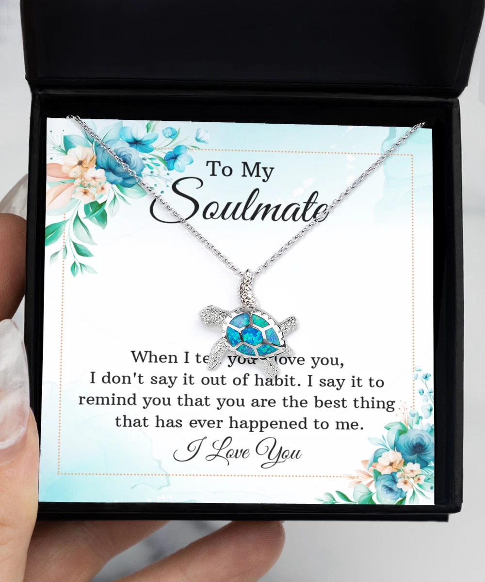 Anniversary Gifts for Wife Turtle Necklace for Soulmate Jewelry