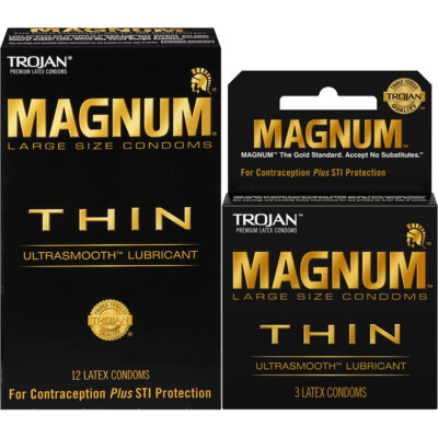 #ad Trojan Magnum Thin Large Ultrasmooth Lubricated Latex Condoms $16.99