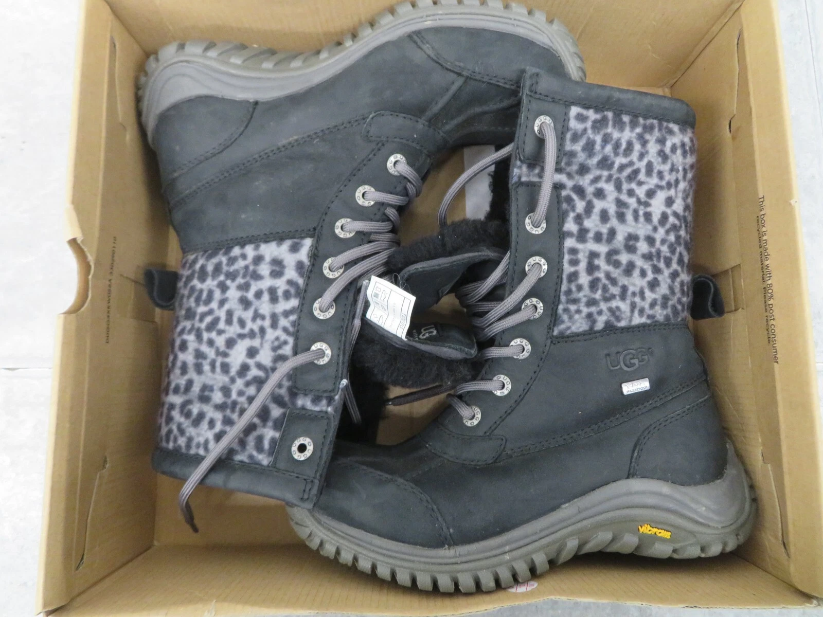 UGG ADIRONDACK II EXOTIC LEOPARD SNOW BOOTS - WOMEN’S SIZE 5