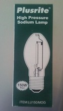 New Plusrite High Pressure Sodium Lamp LU150/MOG 150W HPS 10 each 6 available 